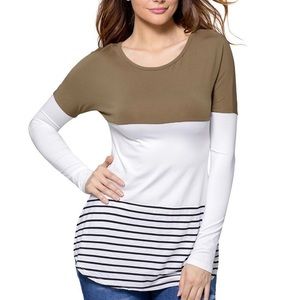 Coffee and cream long sleeve shirt